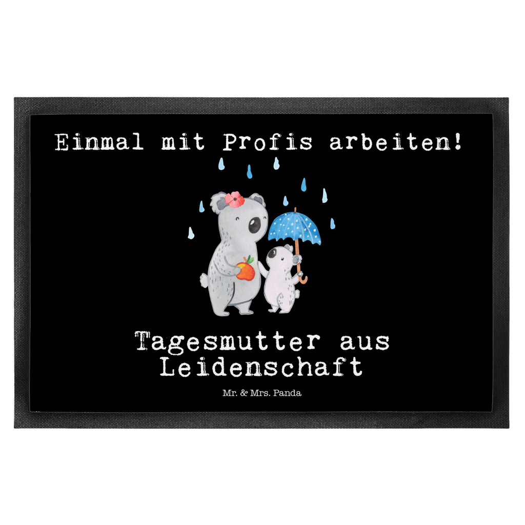 Fußmatte Tagesmutter aus Leidenschaft  Türvorleger, Schmutzmatte, Fußabtreter, Matte, Schmutzfänger, Fußabstreifer, Schmutzfangmatte, Türmatte, Motivfußmatte,  Haustürmatte, Vorleger  Beruf, Ausbildung, Jubiläum, Abschied, Rente, Kollege, Kollegin, Geschenk, Schenken, Arbeitskollege, Mitarbeiter, Firma, Danke, Dankeschön