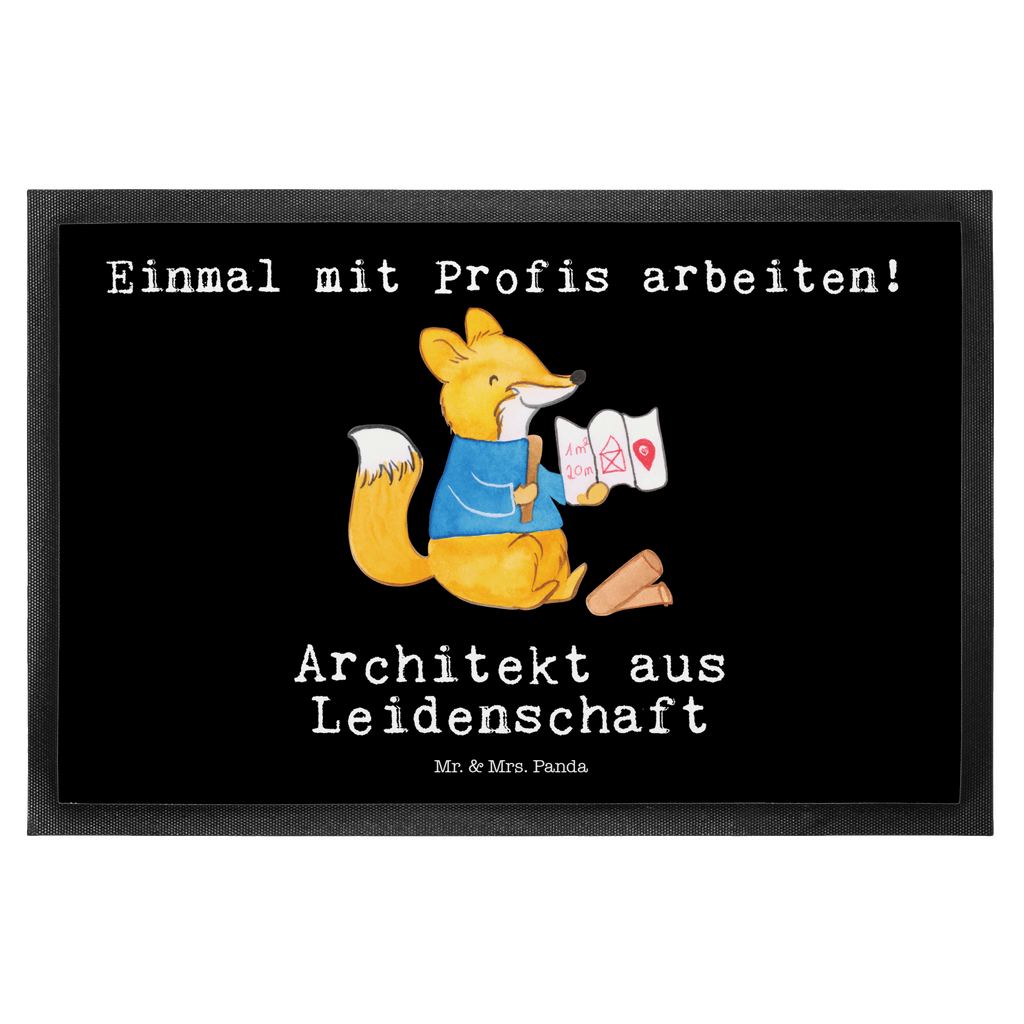 Fußmatte Architekt aus Leidenschaft Architekt, Innenarchitekt, Architekturbüro, Bauarbeiter Türvorleger, Schmutzmatte, Fußabtreter, Matte, Schmutzfänger, Fußabstreifer, Schmutzfangmatte, Türmatte, Motivfußmatte,  Haustürmatte, Vorleger  Beruf, Ausbildung, Jubiläum, Abschied, Rente, Kollege, Kollegin, Geschenk, Schenken, Arbeitskollege, Mitarbeiter, Firma, Danke, Dankeschön