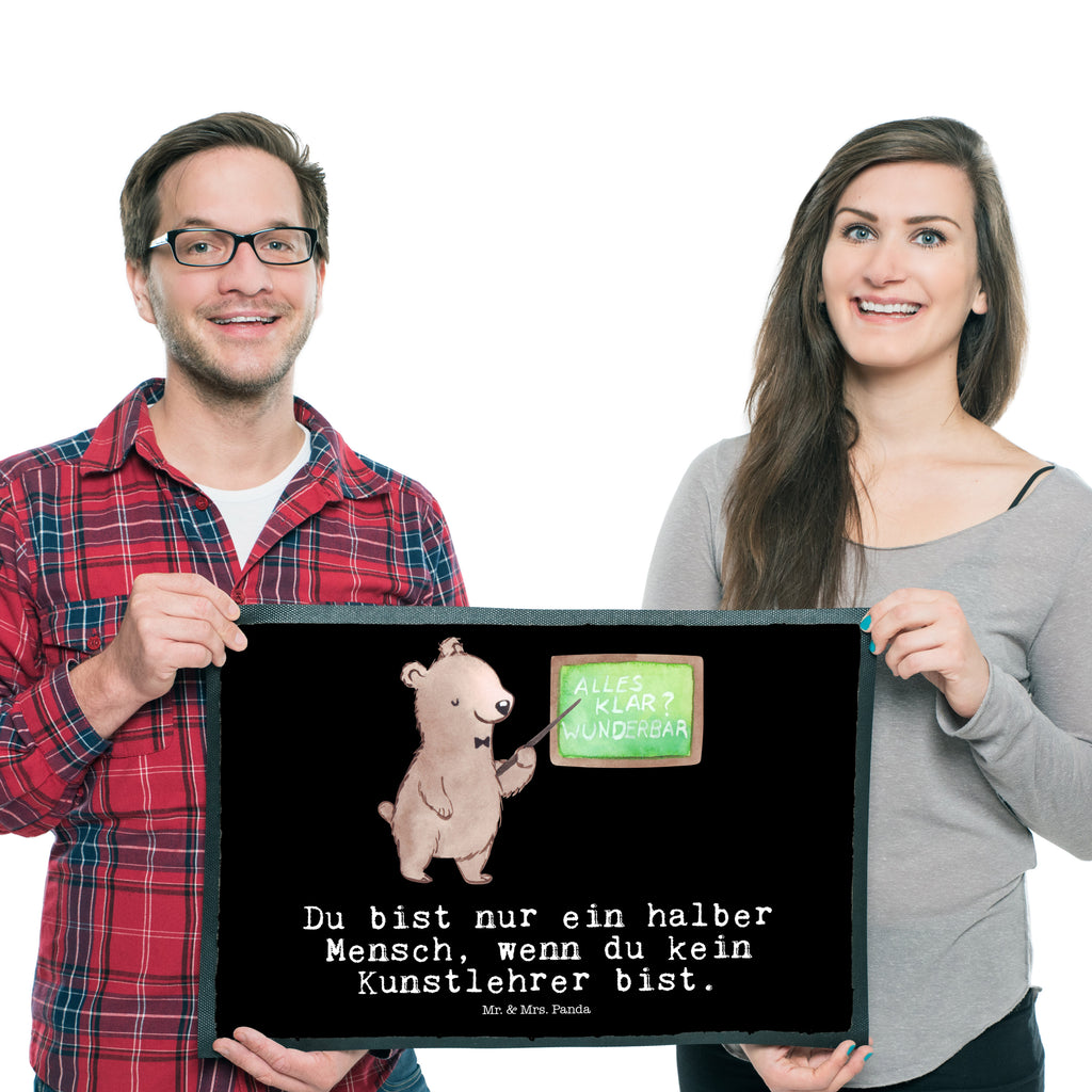 Fußmatte Kunstlehrer mit Herz Kunstlehrer, Kunstunterricht, Kunstschule,  Türvorleger, Schmutzmatte, Fußabtreter, Matte, Schmutzfänger, Fußabstreifer, Schmutzfangmatte, Türmatte, Motivfußmatte,  Haustürmatte, Vorleger  Beruf, Ausbildung, Jubiläum, Abschied, Rente, Kollege, Kollegin, Geschenk, Schenken, Arbeitskollege, Mitarbeiter, Firma, Danke, Dankeschön
