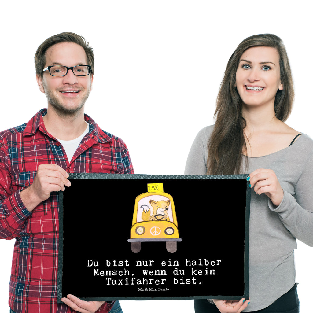 Fußmatte Taxifahrer mit Herz  Türvorleger, Schmutzmatte, Fußabtreter, Matte, Schmutzfänger, Fußabstreifer, Schmutzfangmatte, Türmatte, Motivfußmatte,  Haustürmatte, Vorleger  Beruf, Ausbildung, Jubiläum, Abschied, Rente, Kollege, Kollegin, Geschenk, Schenken, Arbeitskollege, Mitarbeiter, Firma, Danke, Dankeschön