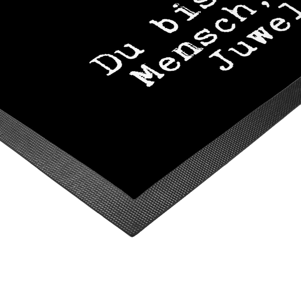 Fußmatte Juwelierin mit Herz Juwelierin, Goldschmiedin, Schmuckwarenhändlerin, Schmuckgeschäft, Eröffnung,  Türvorleger, Schmutzmatte, Fußabtreter, Matte, Schmutzfänger, Fußabstreifer, Schmutzfangmatte, Türmatte, Motivfußmatte,  Haustürmatte, Vorleger  Beruf, Ausbildung, Jubiläum, Abschied, Rente, Kollege, Kollegin, Geschenk, Schenken, Arbeitskollege, Mitarbeiter, Firma, Danke, Dankeschön