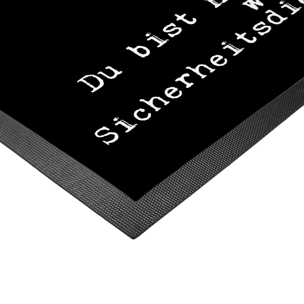 Fußmatte Sicherheitsdienstmitarbeiter mit Herz Türvorleger, Schmutzmatte, Fußabtreter, Matte, Schmutzfänger, Fußabstreifer, Schmutzfangmatte, Türmatte, Motivfußmatte, Haustürmatte, Vorleger, Beruf, Ausbildung, Jubiläum, Abschied, Rente, Kollege, Kollegin, Geschenk, Schenken, Arbeitskollege, Mitarbeiter, Firma, Danke, Dankeschön