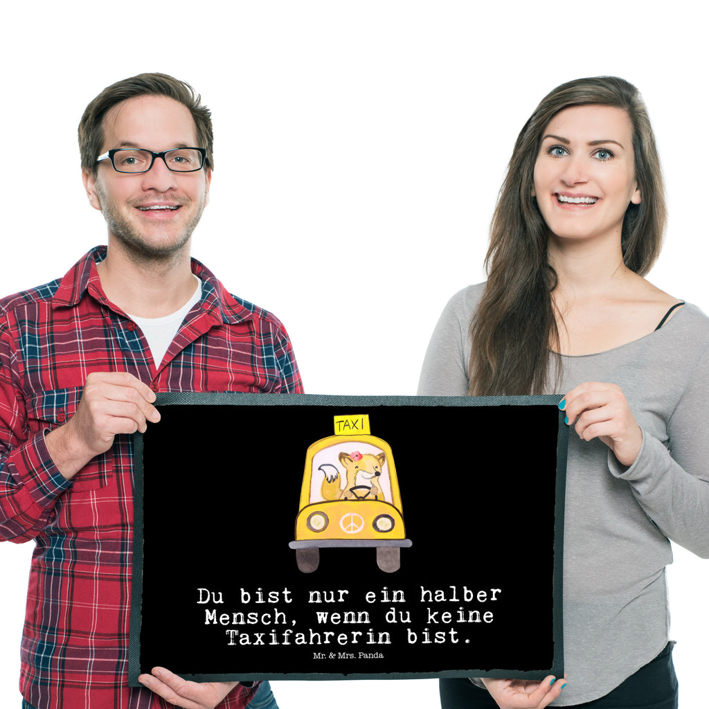 Fußmatte Taxifahrerin mit Herz  Türvorleger, Schmutzmatte, Fußabtreter, Matte, Schmutzfänger, Fußabstreifer, Schmutzfangmatte, Türmatte, Motivfußmatte,  Haustürmatte, Vorleger  Beruf, Ausbildung, Jubiläum, Abschied, Rente, Kollege, Kollegin, Geschenk, Schenken, Arbeitskollege, Mitarbeiter, Firma, Danke, Dankeschön