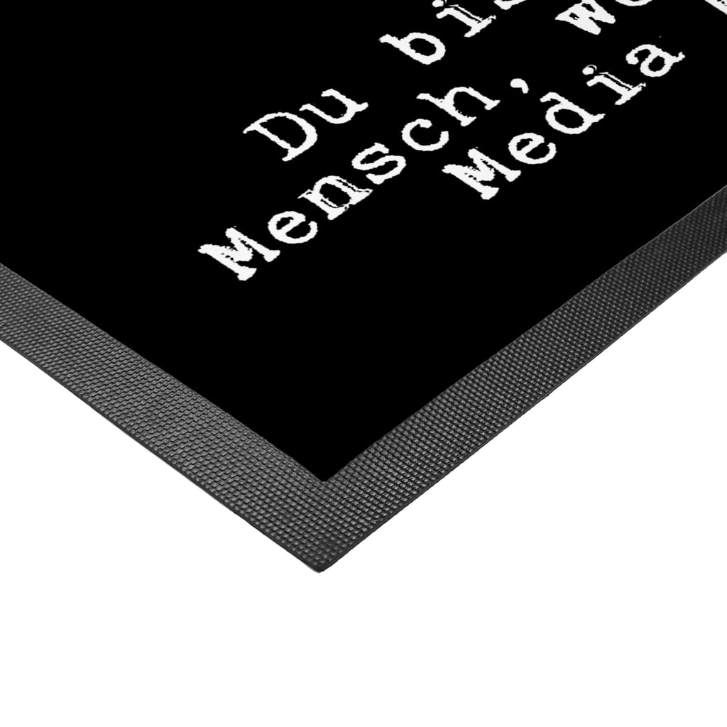 Fußmatte Social Media Manager mit Herz  Türvorleger, Schmutzmatte, Fußabtreter, Matte, Schmutzfänger, Fußabstreifer, Schmutzfangmatte, Türmatte, Motivfußmatte,  Haustürmatte, Vorleger  Beruf, Ausbildung, Jubiläum, Abschied, Rente, Kollege, Kollegin, Geschenk, Schenken, Arbeitskollege, Mitarbeiter, Firma, Danke, Dankeschön
