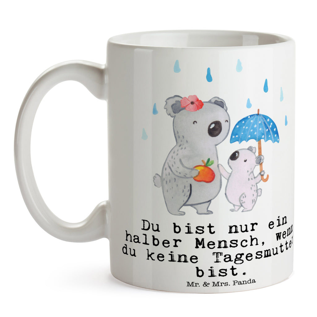 Tasse Tagesmutter mit Herz  Becher, Kaffeetasse, Kaffeebecher, Tee, Frühstück, Büro  Beruf, Ausbildung, Jubiläum, Abschied, Rente, Kollege, Kollegin, Geschenk, Schenken, Arbeitskollege, Mitarbeiter, Firma, Danke, Dankeschön
