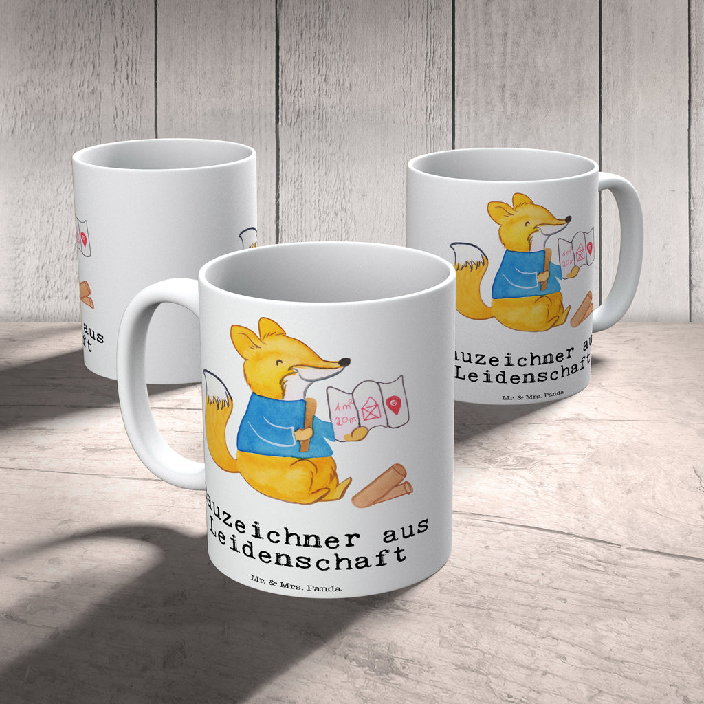 Tasse Bauzeichner aus Leidenschaft  Becher, Kaffeetasse, Kaffeebecher, Tee, Frühstück, Büro  Beruf, Ausbildung, Jubiläum, Abschied, Rente, Kollege, Kollegin, Geschenk, Schenken, Arbeitskollege, Mitarbeiter, Firma, Danke, Dankeschön