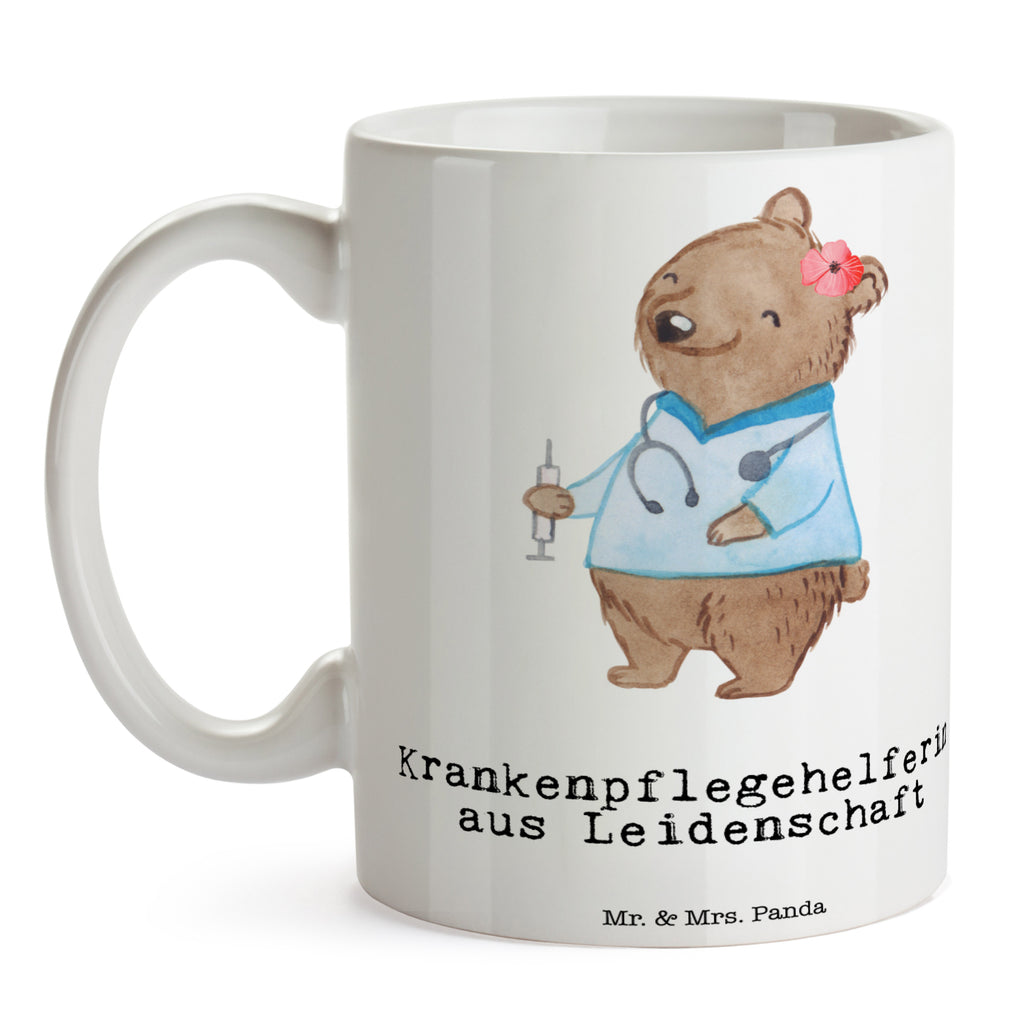 Tasse Krankenpflegehelferin aus Leidenschaft Krankenpflegehelferin, Pflegehelferin, Ausbildung, Pflegekraft,  Becher, Kaffeetasse, Kaffeebecher, Tee, Frühstück, Büro  Beruf, Ausbildung, Jubiläum, Abschied, Rente, Kollege, Kollegin, Geschenk, Schenken, Arbeitskollege, Mitarbeiter, Firma, Danke, Dankeschön
