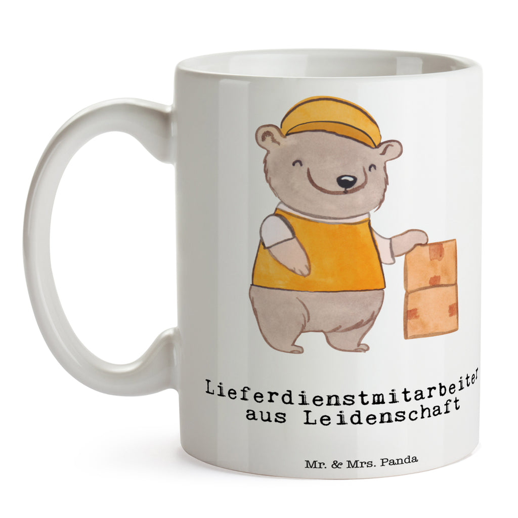 Tasse Lieferdienstmitarbeiter aus Leidenschaft Lieferdienstmitarbeiter, Pizzabäcker, Pizzabote, Pizzabringdienst, Lieferbringdienst,  Becher, Kaffeetasse, Kaffeebecher, Tee, Frühstück, Büro  Beruf, Ausbildung, Jubiläum, Abschied, Rente, Kollege, Kollegin, Geschenk, Schenken, Arbeitskollege, Mitarbeiter, Firma, Danke, Dankeschön