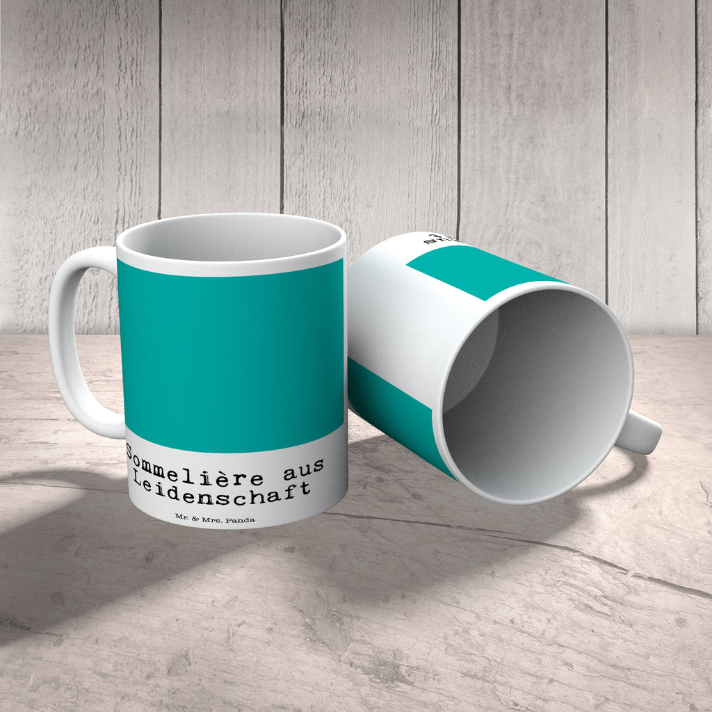 Tasse Sommelière aus Leidenschaft  Becher, Kaffeetasse, Kaffeebecher, Tee, Frühstück, Büro  Beruf, Ausbildung, Jubiläum, Abschied, Rente, Kollege, Kollegin, Geschenk, Schenken, Arbeitskollege, Mitarbeiter, Firma, Danke, Dankeschön