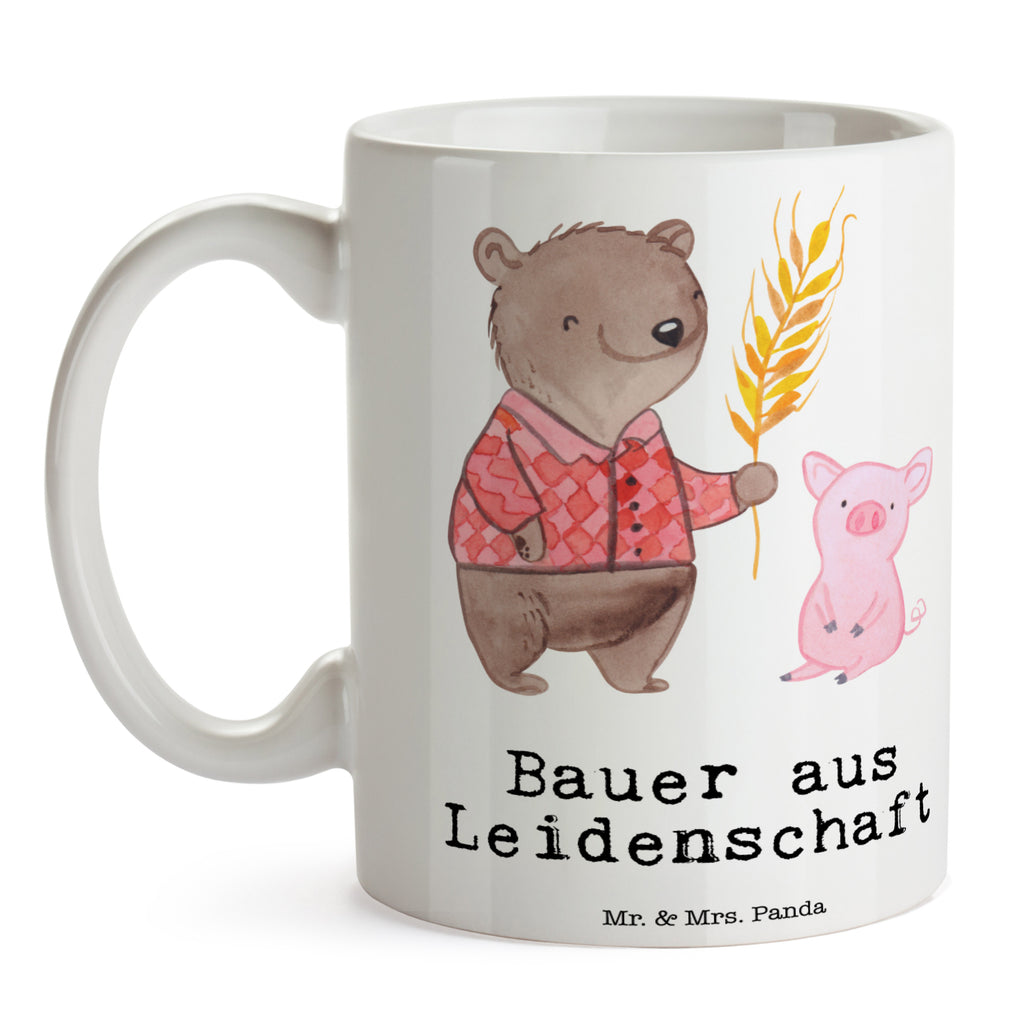Tasse Bauer aus Leidenschaft Landwirt; Bauer, Tierwirt, Agronom, Farmer, Bauernhof,  Becher, Kaffeetasse, Kaffeebecher, Tee, Frühstück, Büro  Beruf, Ausbildung, Jubiläum, Abschied, Rente, Kollege, Kollegin, Geschenk, Schenken, Arbeitskollege, Mitarbeiter, Firma, Danke, Dankeschön