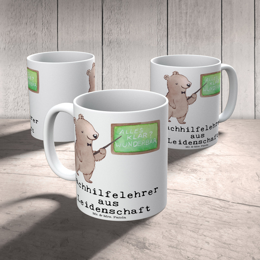 Tasse Nachhilfelehrer aus Leidenschaft Nachhilfelehrer, Nachhilfeschule, Nachhilfeunterricht,  Becher, Kaffeetasse, Kaffeebecher, Tee, Frühstück, Büro  Beruf, Ausbildung, Jubiläum, Abschied, Rente, Kollege, Kollegin, Geschenk, Schenken, Arbeitskollege, Mitarbeiter, Firma, Danke, Dankeschön