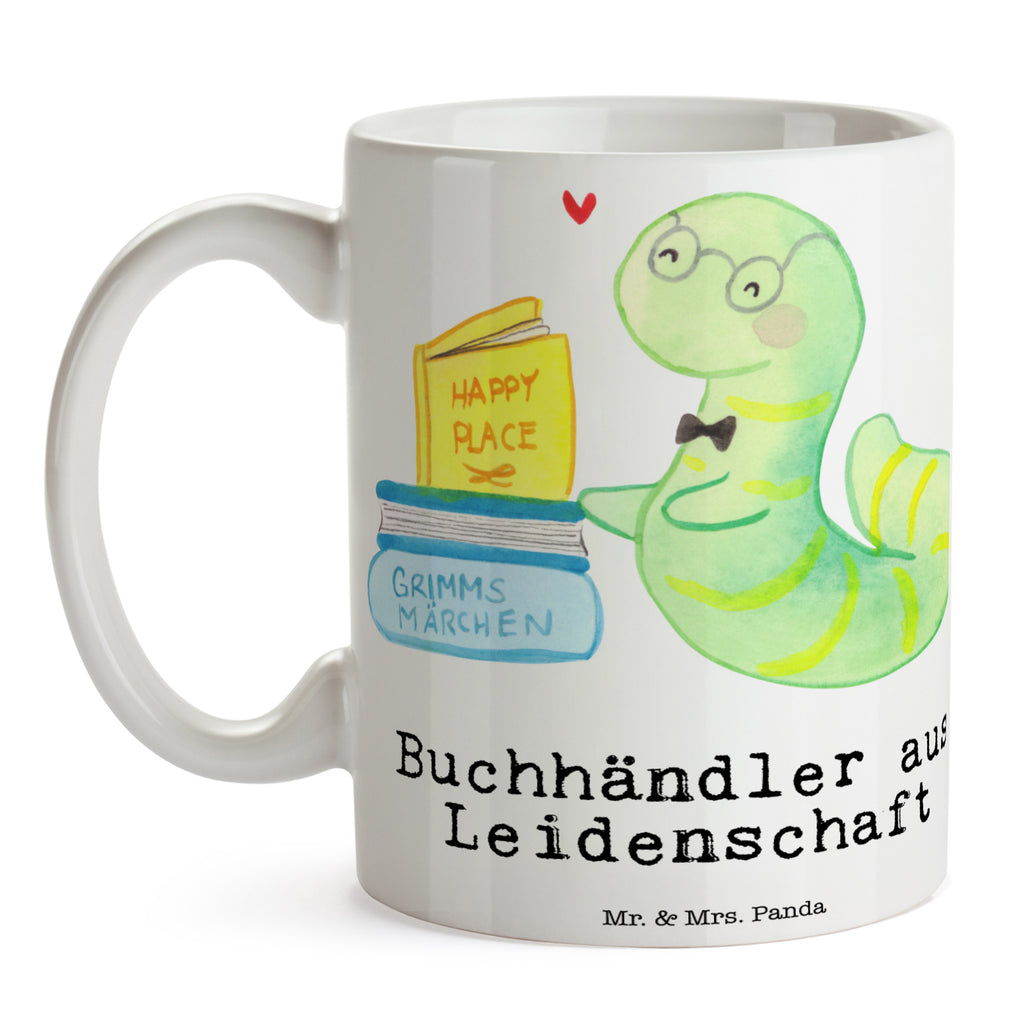 Tasse Buchhändler aus Leidenschaft Buchhändler, Buchhandlung, Buchverkäufer, Bibliothekar, Bücherwurm,  Becher, Kaffeetasse, Kaffeebecher, Tee, Frühstück, Büro  Beruf, Ausbildung, Jubiläum, Abschied, Rente, Kollege, Kollegin, Geschenk, Schenken, Arbeitskollege, Mitarbeiter, Firma, Danke, Dankeschön