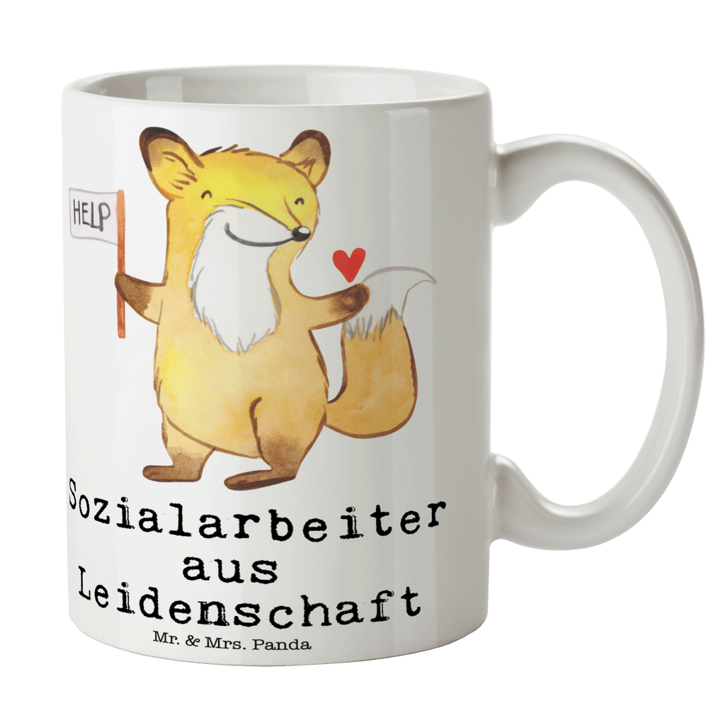 Tasse Sozialarbeiter aus Leidenschaft  Becher, Kaffeetasse, Kaffeebecher, Tee, Frühstück, Büro  Beruf, Ausbildung, Jubiläum, Abschied, Rente, Kollege, Kollegin, Geschenk, Schenken, Arbeitskollege, Mitarbeiter, Firma, Danke, Dankeschön