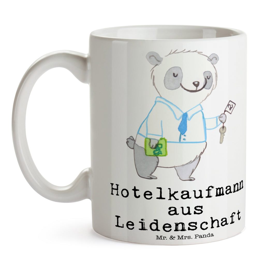 Tasse Hotelkaufmann aus Leidenschaft Hotelkaufmann, Hotelfachmann, Hotelfachangestellter
, Hotelier, Hoteleröffnung
 Becher, Kaffeetasse, Kaffeebecher, Tee, Frühstück, Büro  Beruf, Ausbildung, Jubiläum, Abschied, Rente, Kollege, Kollegin, Geschenk, Schenken, Arbeitskollege, Mitarbeiter, Firma, Danke, Dankeschön