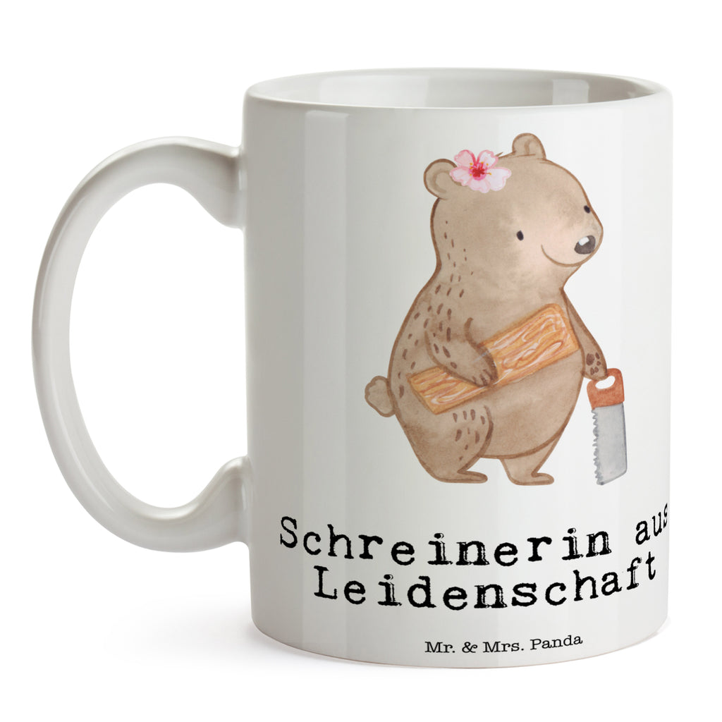 Tasse Schreinerin aus Leidenschaft  Becher, Kaffeetasse, Kaffeebecher, Tee, Frühstück, Büro  Beruf, Ausbildung, Jubiläum, Abschied, Rente, Kollege, Kollegin, Geschenk, Schenken, Arbeitskollege, Mitarbeiter, Firma, Danke, Dankeschön