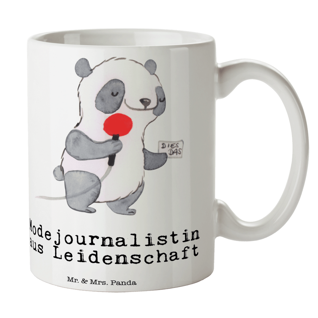 Tasse Modejournalistin aus Leidenschaft Modejournalistin, Journalistin, Reporterin, Redakteurin,  Pressebüro, Ausbildung  , Studium Becher, Kaffeetasse, Kaffeebecher, Tee, Frühstück, Büro  Beruf, Ausbildung, Jubiläum, Abschied, Rente, Kollege, Kollegin, Geschenk, Schenken, Arbeitskollege, Mitarbeiter, Firma, Danke, Dankeschön