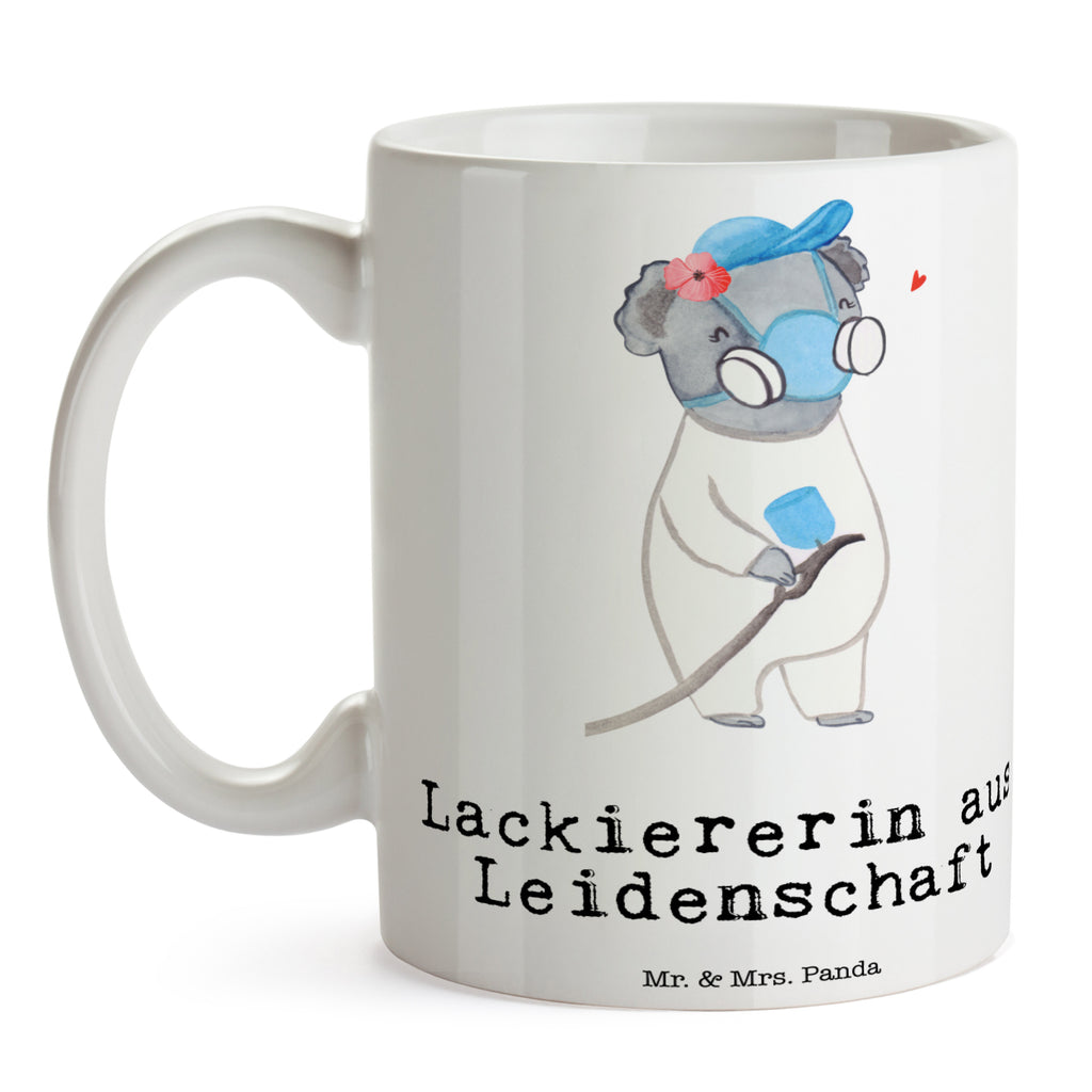 Tasse Lackiererin aus Leidenschaft Lackiererin, Lackierermeisterin, Werkstatt Lackiererin, Ausbildung, Gesellenprüfung,  Becher, Kaffeetasse, Kaffeebecher, Tee, Frühstück, Büro  Beruf, Ausbildung, Jubiläum, Abschied, Rente, Kollege, Kollegin, Geschenk, Schenken, Arbeitskollege, Mitarbeiter, Firma, Danke, Dankeschön