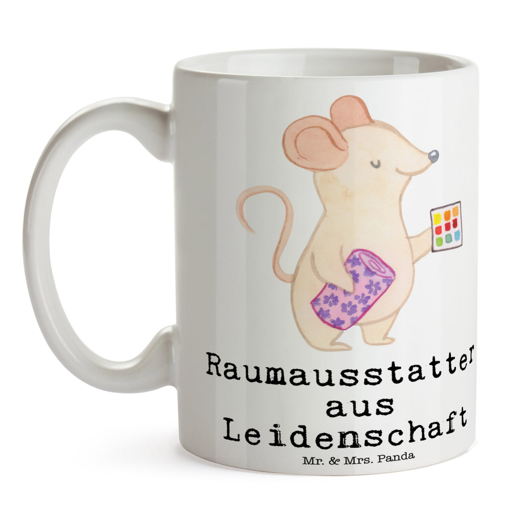Tasse Raumausstatter aus Leidenschaft  Becher, Kaffeetasse, Kaffeebecher, Tee, Frühstück, Büro  Beruf, Ausbildung, Jubiläum, Abschied, Rente, Kollege, Kollegin, Geschenk, Schenken, Arbeitskollege, Mitarbeiter, Firma, Danke, Dankeschön