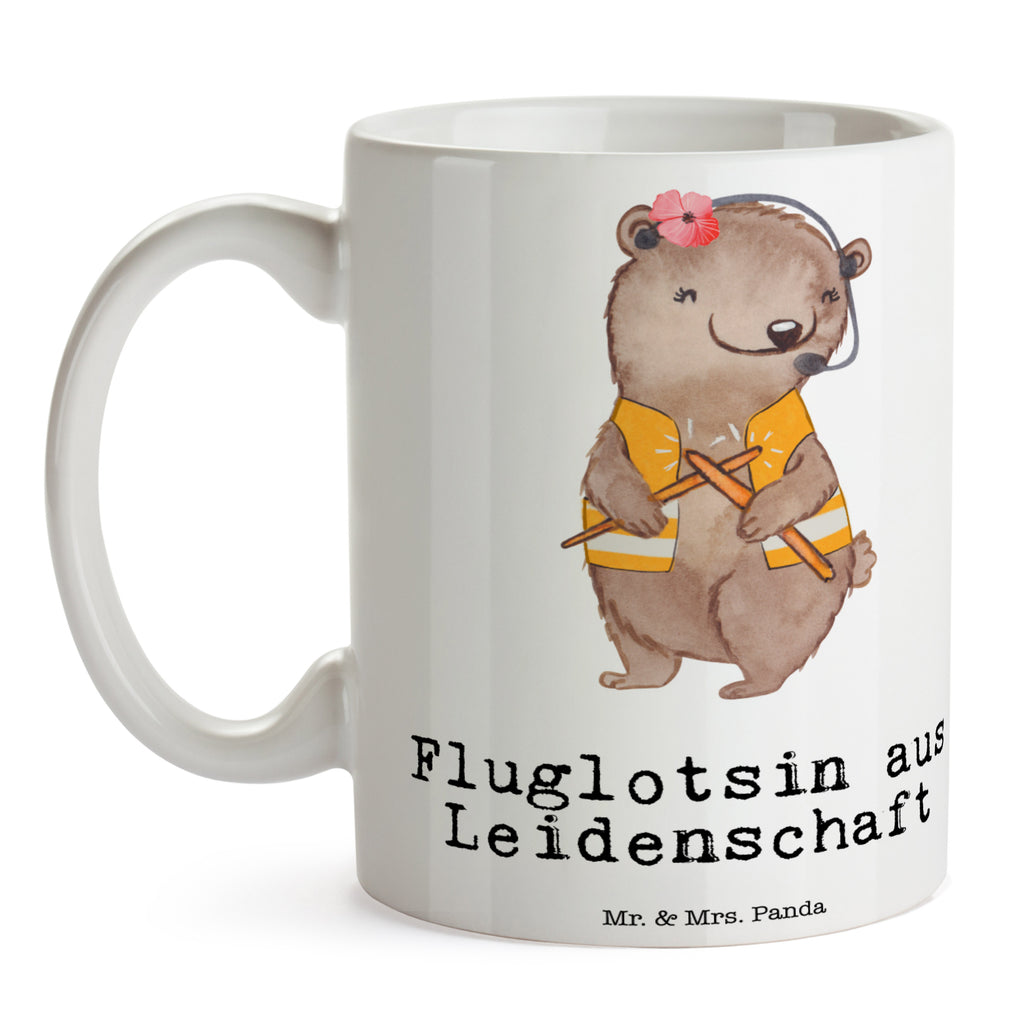 Tasse Fluglotsin aus Leidenschaft Fluglotsin, Flugverkehrsleiterin, Luftfahrtpersonal, Ausbildung, Flugsicherung,  Becher, Kaffeetasse, Kaffeebecher, Tee, Frühstück, Büro  Beruf, Ausbildung, Jubiläum, Abschied, Rente, Kollege, Kollegin, Geschenk, Schenken, Arbeitskollege, Mitarbeiter, Firma, Danke, Dankeschön
