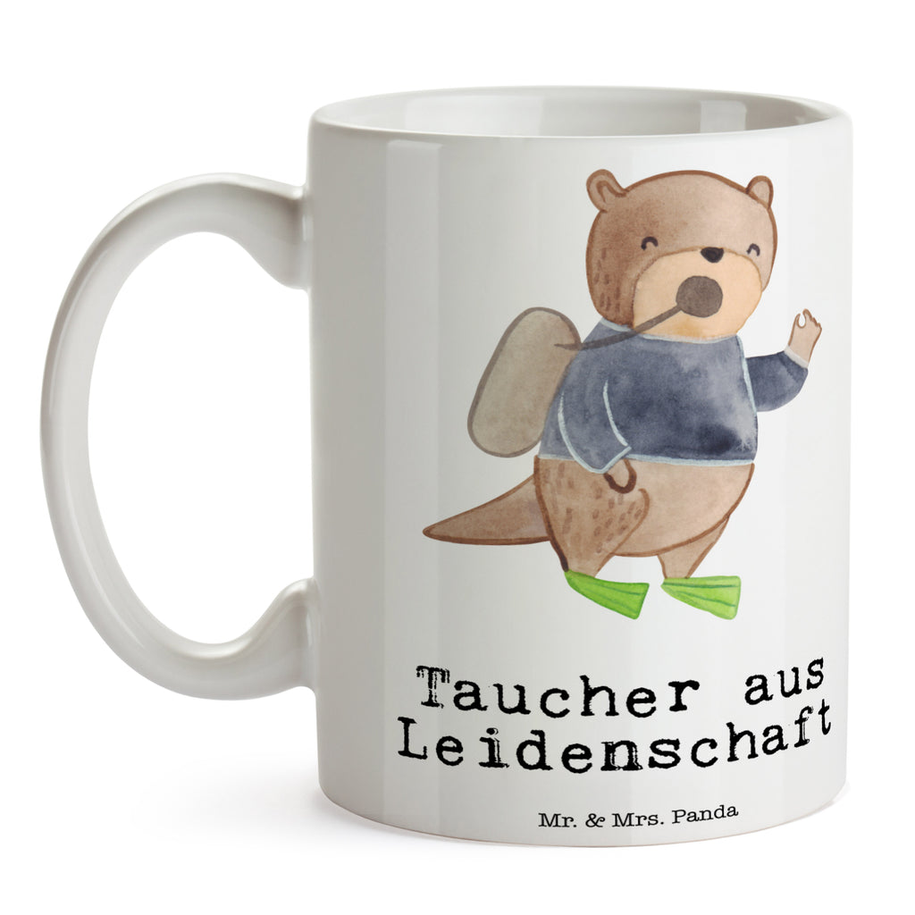Tasse Taucher aus Leidenschaft  Becher, Kaffeetasse, Kaffeebecher, Tee, Frühstück, Büro  Beruf, Ausbildung, Jubiläum, Abschied, Rente, Kollege, Kollegin, Geschenk, Schenken, Arbeitskollege, Mitarbeiter, Firma, Danke, Dankeschön