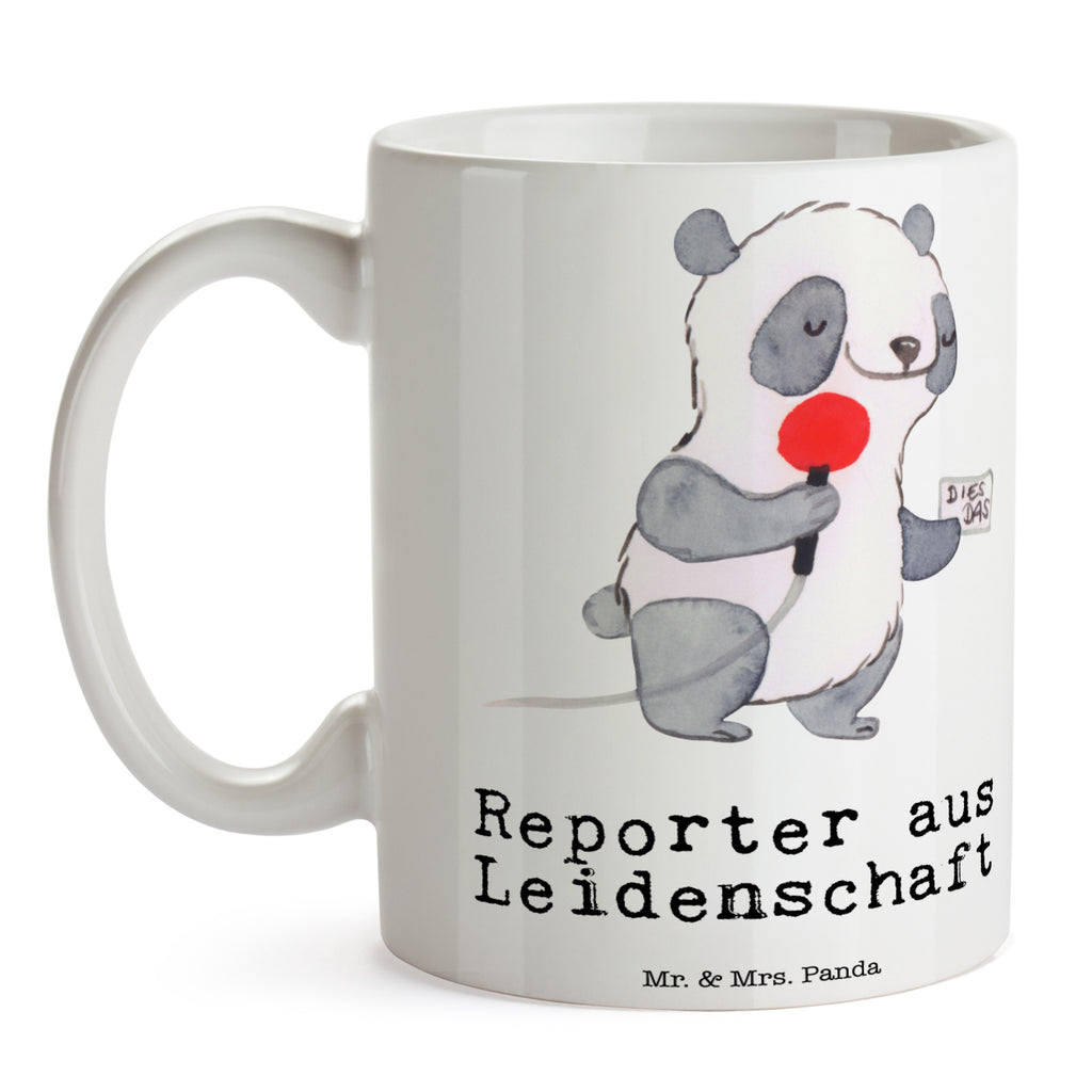 Tasse Reporter aus Leidenschaft  Becher, Kaffeetasse, Kaffeebecher, Tee, Frühstück, Büro  Beruf, Ausbildung, Jubiläum, Abschied, Rente, Kollege, Kollegin, Geschenk, Schenken, Arbeitskollege, Mitarbeiter, Firma, Danke, Dankeschön