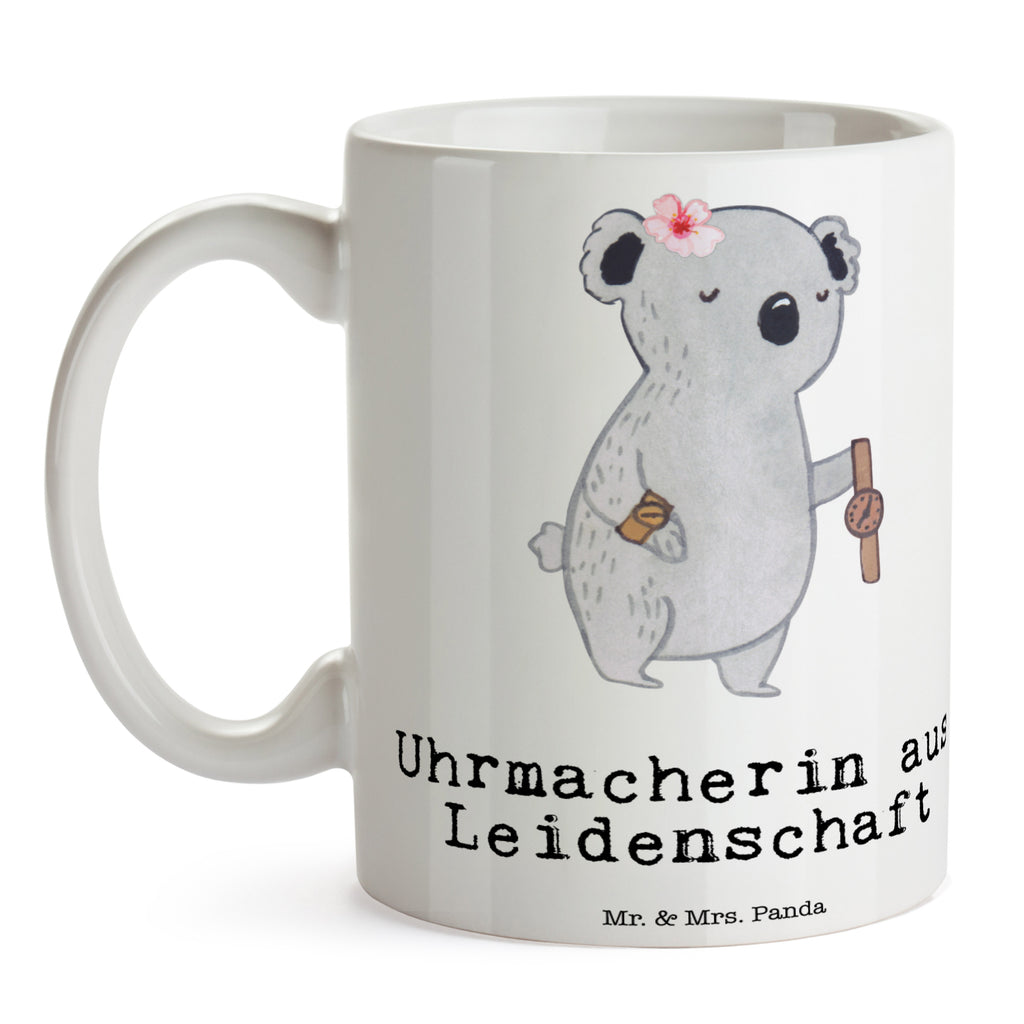 Tasse Uhrmacherin aus Leidenschaft  Becher, Kaffeetasse, Kaffeebecher, Tee, Frühstück, Büro  Beruf, Ausbildung, Jubiläum, Abschied, Rente, Kollege, Kollegin, Geschenk, Schenken, Arbeitskollege, Mitarbeiter, Firma, Danke, Dankeschön