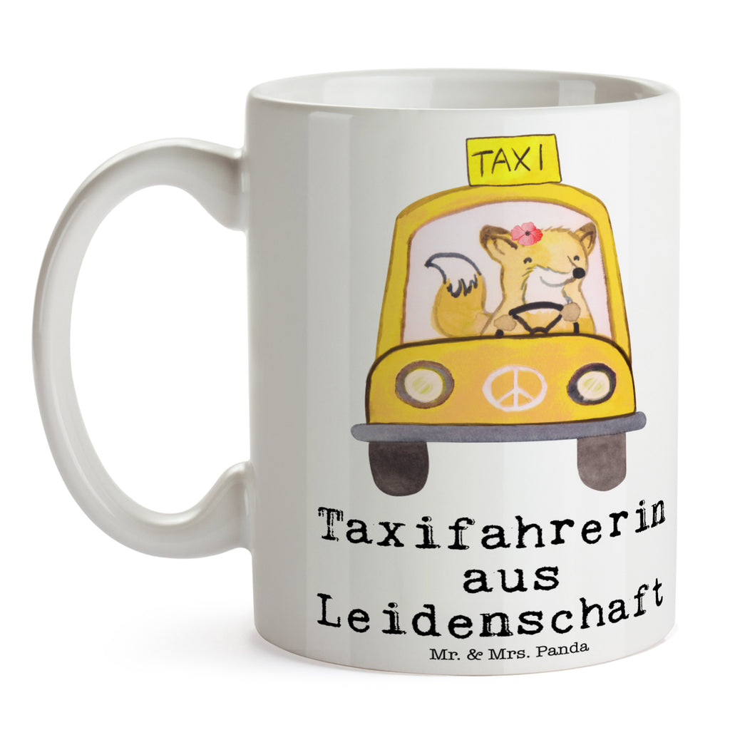 Tasse Taxifahrerin aus Leidenschaft  Becher, Kaffeetasse, Kaffeebecher, Tee, Frühstück, Büro  Beruf, Ausbildung, Jubiläum, Abschied, Rente, Kollege, Kollegin, Geschenk, Schenken, Arbeitskollege, Mitarbeiter, Firma, Danke, Dankeschön