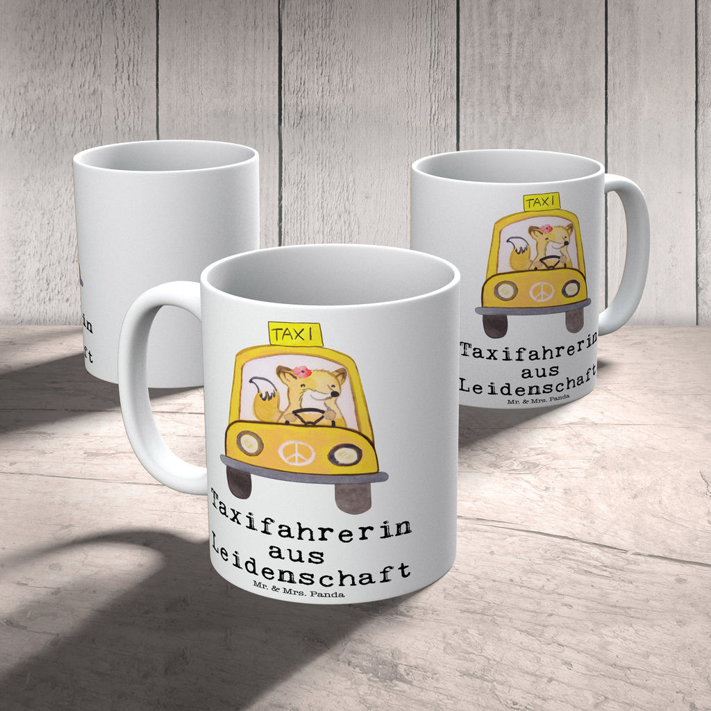 Tasse Taxifahrerin aus Leidenschaft  Becher, Kaffeetasse, Kaffeebecher, Tee, Frühstück, Büro  Beruf, Ausbildung, Jubiläum, Abschied, Rente, Kollege, Kollegin, Geschenk, Schenken, Arbeitskollege, Mitarbeiter, Firma, Danke, Dankeschön