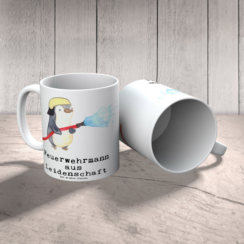 Tasse Feuerwehrmann aus Leidenschaft Feuerwehrmann, Feuerwehrhauptmann, Brandschutz, Feuerwehr, Ausbildung,  freiwillige Feuerwehr,  Becher, Kaffeetasse, Kaffeebecher, Tee, Frühstück, Büro  Beruf, Ausbildung, Jubiläum, Abschied, Rente, Kollege, Kollegin, Geschenk, Schenken, Arbeitskollege, Mitarbeiter, Firma, Danke, Dankeschön