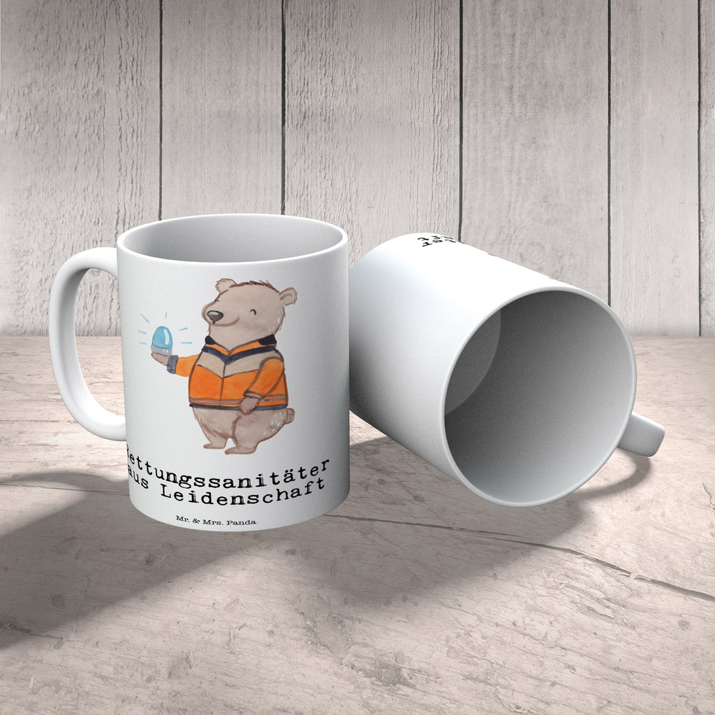 Tasse Rettungssanitäter aus Leidenschaft  Becher, Kaffeetasse, Kaffeebecher, Tee, Frühstück, Büro  Beruf, Ausbildung, Jubiläum, Abschied, Rente, Kollege, Kollegin, Geschenk, Schenken, Arbeitskollege, Mitarbeiter, Firma, Danke, Dankeschön