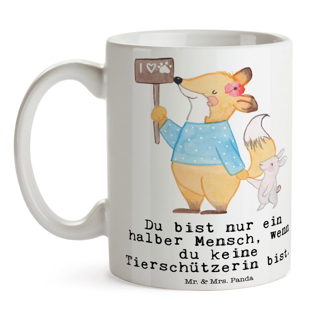 Tasse Tierschützerin mit Herz  Becher, Kaffeetasse, Kaffeebecher, Tee, Frühstück, Büro  Beruf, Ausbildung, Jubiläum, Abschied, Rente, Kollege, Kollegin, Geschenk, Schenken, Arbeitskollege, Mitarbeiter, Firma, Danke, Dankeschön