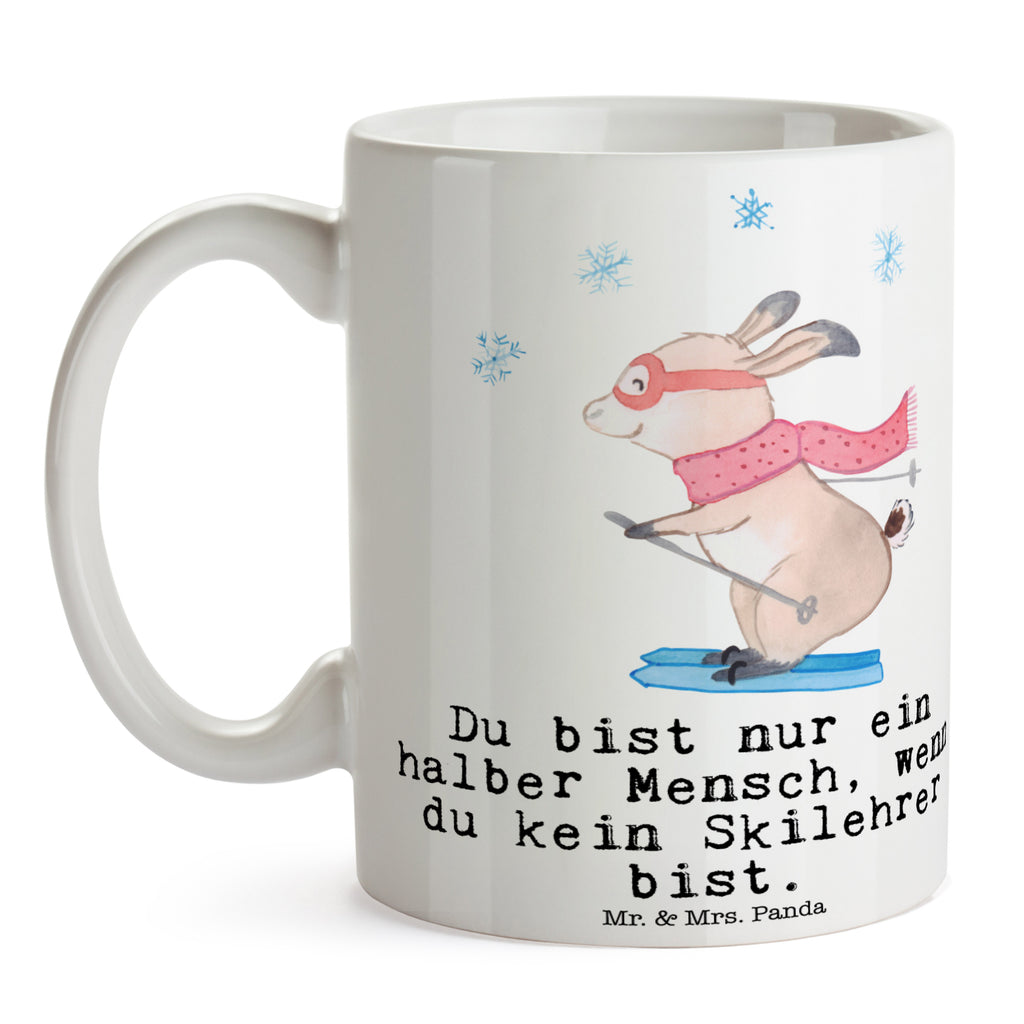 Tasse Skilehrer mit Herz  Becher, Kaffeetasse, Kaffeebecher, Tee, Frühstück, Büro  Beruf, Ausbildung, Jubiläum, Abschied, Rente, Kollege, Kollegin, Geschenk, Schenken, Arbeitskollege, Mitarbeiter, Firma, Danke, Dankeschön
