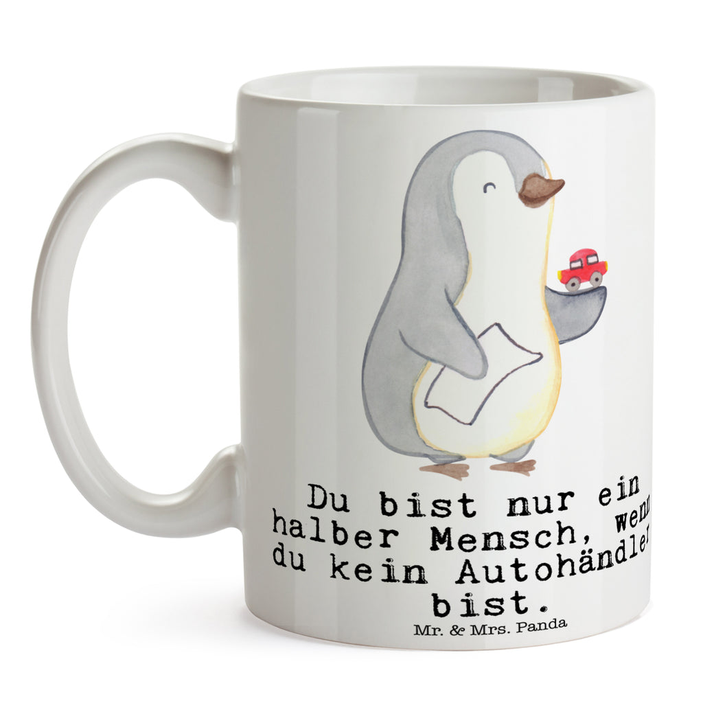 Tasse Autohändler mit Herz Autohändler, Eröffnung Autohaus, Autohandel, Gebrauchtwagenhändler, Autoverkäufer,   Becher, Kaffeetasse, Kaffeebecher, Tee, Frühstück, Büro  Beruf, Ausbildung, Jubiläum, Abschied, Rente, Kollege, Kollegin, Geschenk, Schenken, Arbeitskollege, Mitarbeiter, Firma, Danke, Dankeschön