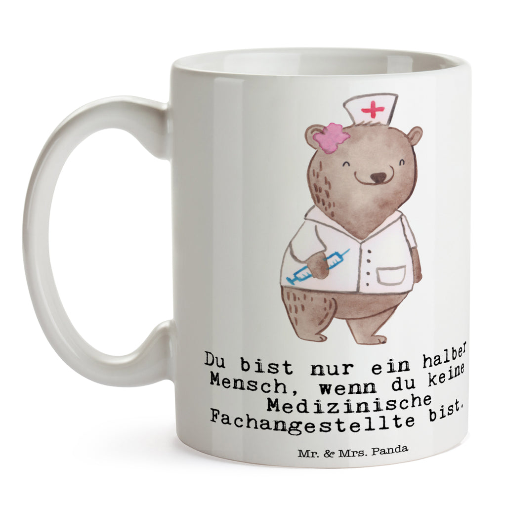 Tasse Medizinische Fachangestellte mit Herz Arzthelferin, Medizinische Fachangestellte, Sprechstundenhilfe, Becher, Kaffeetasse, Kaffeebecher, Tee, Frühstück, Büro  Beruf, Ausbildung, Jubiläum, Abschied, Rente, Kollege, Kollegin, Geschenk, Schenken, Arbeitskollege, Mitarbeiter, Firma, Danke, Dankeschön