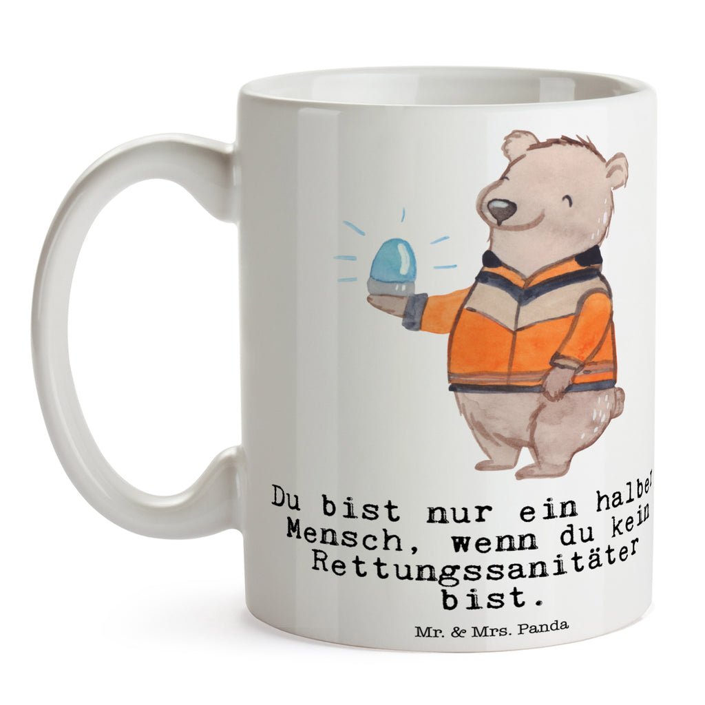 Tasse Rettungssanitäter mit Herz  Becher, Kaffeetasse, Kaffeebecher, Tee, Frühstück, Büro  Beruf, Ausbildung, Jubiläum, Abschied, Rente, Kollege, Kollegin, Geschenk, Schenken, Arbeitskollege, Mitarbeiter, Firma, Danke, Dankeschön