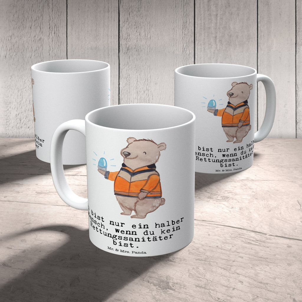 Tasse Rettungssanitäter mit Herz  Becher, Kaffeetasse, Kaffeebecher, Tee, Frühstück, Büro  Beruf, Ausbildung, Jubiläum, Abschied, Rente, Kollege, Kollegin, Geschenk, Schenken, Arbeitskollege, Mitarbeiter, Firma, Danke, Dankeschön