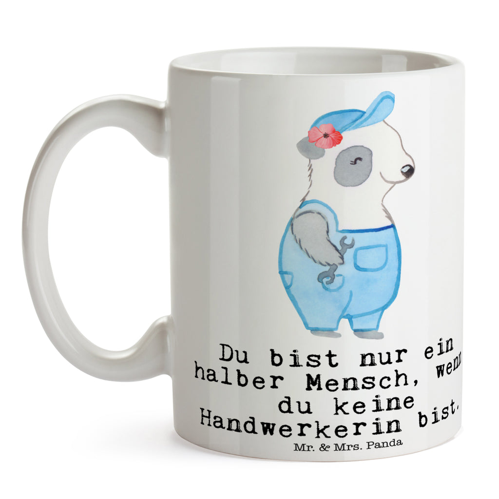 Tasse Handwerkerin mit Herz Handwerkerin, Gesellenprüfung, Handwerksbetrieb, Werkstatt Becher, Kaffeetasse, Kaffeebecher, Tee, Frühstück, Büro  Beruf, Ausbildung, Jubiläum, Abschied, Rente, Kollege, Kollegin, Geschenk, Schenken, Arbeitskollege, Mitarbeiter, Firma, Danke, Dankeschön