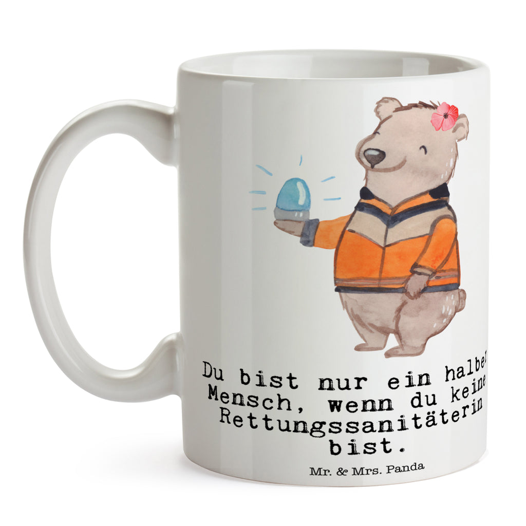 Tasse Rettungssanitäterin mit Herz  Becher, Kaffeetasse, Kaffeebecher, Tee, Frühstück, Büro  Beruf, Ausbildung, Jubiläum, Abschied, Rente, Kollege, Kollegin, Geschenk, Schenken, Arbeitskollege, Mitarbeiter, Firma, Danke, Dankeschön