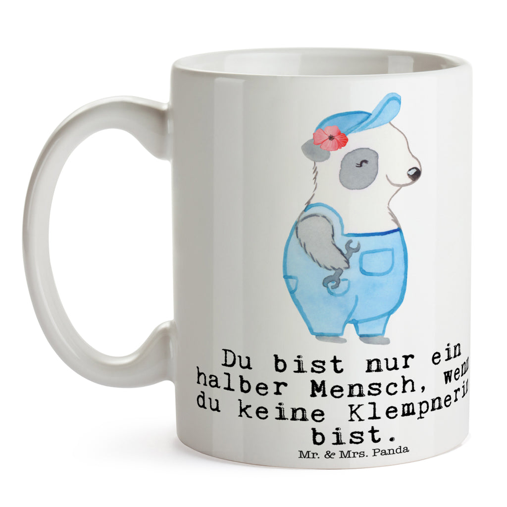 Tasse Klempnerin mit Herz Klempnerin, Handwerkerin, Installateurin, Meisterin, Gesellenprüfung, Fachbetrieb, Bauklempnerin, Sanitärinstallationen Becher, Kaffeetasse, Kaffeebecher, Tee, Frühstück, Büro  Beruf, Ausbildung, Jubiläum, Abschied, Rente, Kollege, Kollegin, Geschenk, Schenken, Arbeitskollege, Mitarbeiter, Firma, Danke, Dankeschön