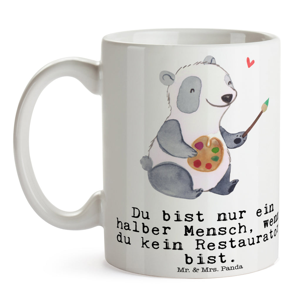 Tasse Restaurator mit Herz  Becher, Kaffeetasse, Kaffeebecher, Tee, Frühstück, Büro  Beruf, Ausbildung, Jubiläum, Abschied, Rente, Kollege, Kollegin, Geschenk, Schenken, Arbeitskollege, Mitarbeiter, Firma, Danke, Dankeschön
