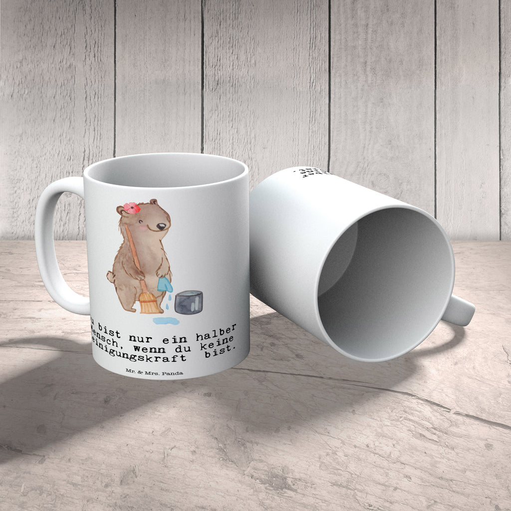 Tasse Reinigungskraft mit Herz