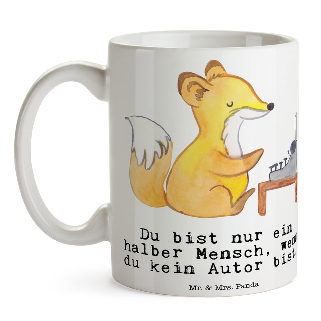 Tasse Autor mit Herz Autor, Buchveröffentlichung, Schriftsteller, Verlag, Geschichtenschreiber, Hobbyautor,   Becher, Kaffeetasse, Kaffeebecher, Tee, Frühstück, Büro  Beruf, Ausbildung, Jubiläum, Abschied, Rente, Kollege, Kollegin, Geschenk, Schenken, Arbeitskollege, Mitarbeiter, Firma, Danke, Dankeschön