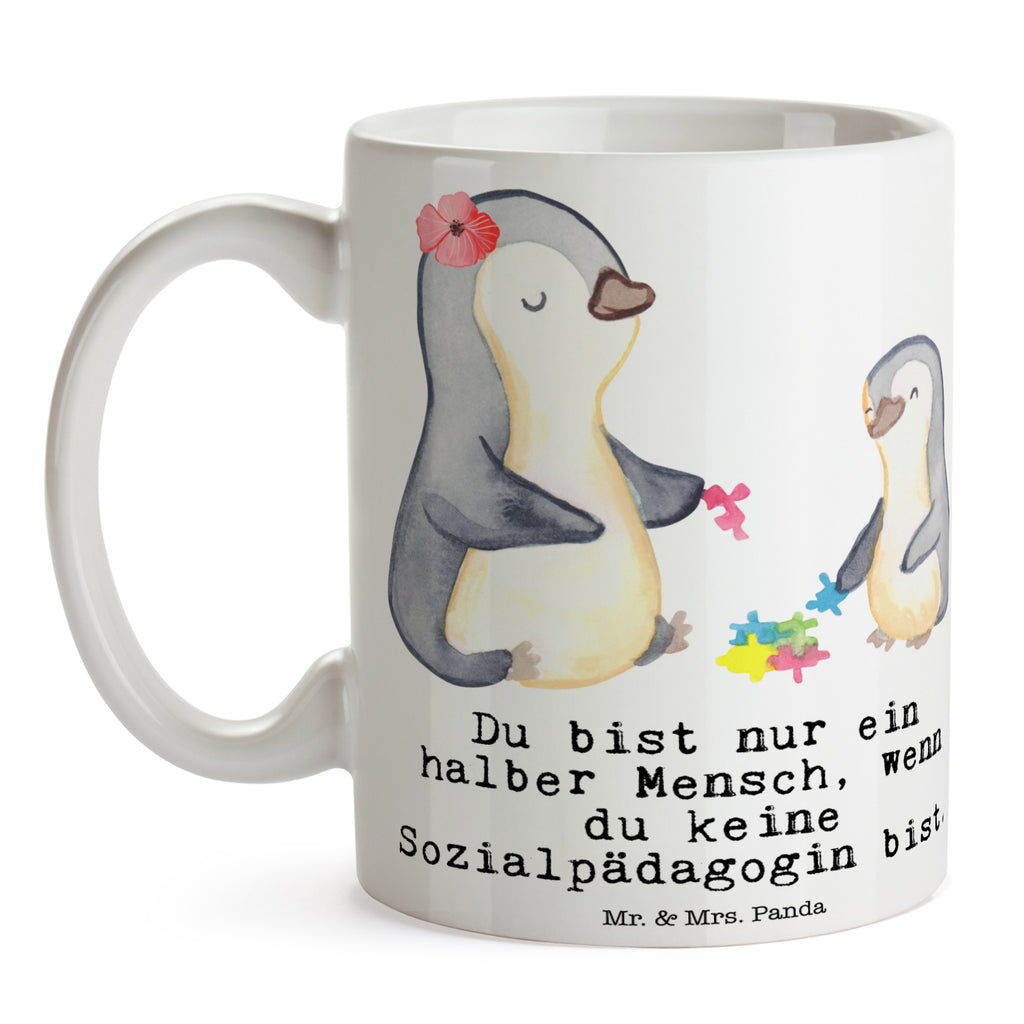 Tasse Sozialpädagogin mit Herz  Becher, Kaffeetasse, Kaffeebecher, Tee, Frühstück, Büro  Beruf, Ausbildung, Jubiläum, Abschied, Rente, Kollege, Kollegin, Geschenk, Schenken, Arbeitskollege, Mitarbeiter, Firma, Danke, Dankeschön