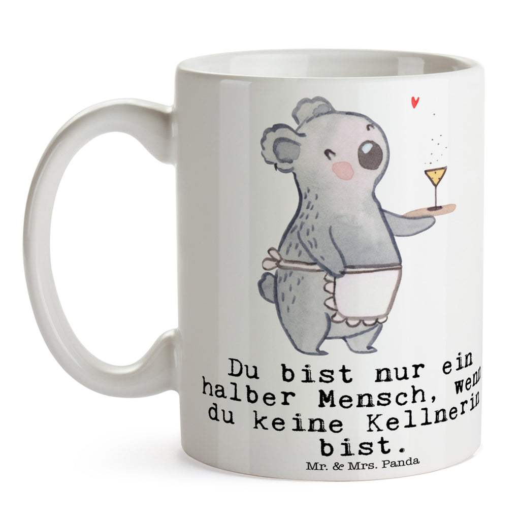 Tasse Kellnerin mit Herz Kellnerin, Servicekraft, Restaurant, Ausbildung,  Becher, Kaffeetasse, Kaffeebecher, Tee, Frühstück, Büro  Beruf, Ausbildung, Jubiläum, Abschied, Rente, Kollege, Kollegin, Geschenk, Schenken, Arbeitskollege, Mitarbeiter, Firma, Danke, Dankeschön