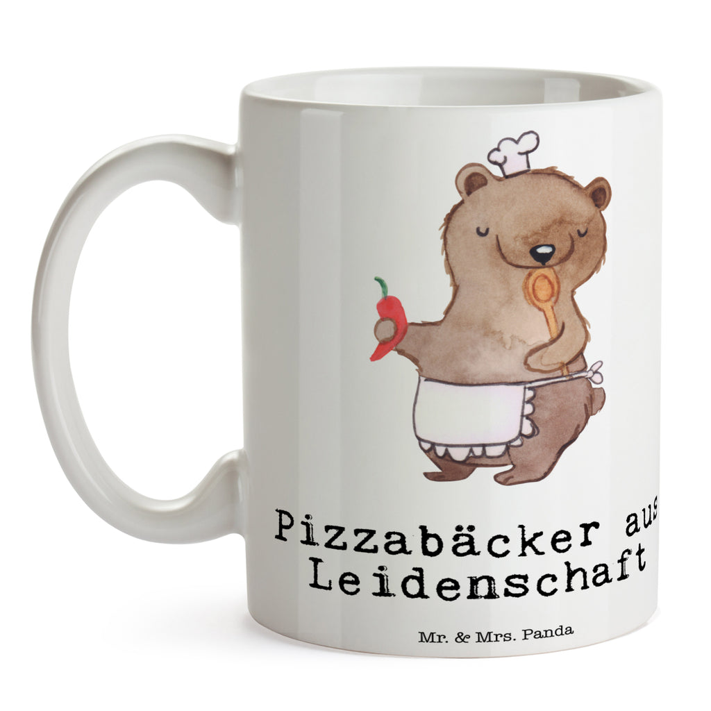 Tasse Pizzabäcker aus Leidenschaft Lieferdienstmitarbeiter, Pizzabäcker, Pizzabote, Pizzabringdienst, Lieferbringdienst,  Becher, Kaffeetasse, Kaffeebecher, Tee, Frühstück, Büro  Beruf, Ausbildung, Jubiläum, Abschied, Rente, Kollege, Kollegin, Geschenk, Schenken, Arbeitskollege, Mitarbeiter, Firma, Danke, Dankeschön