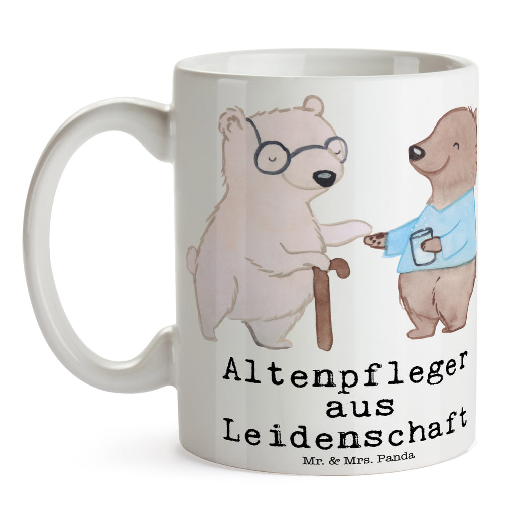 Tasse Altenpfleger aus Leidenschaft Altenpfleger, Pfleger, Altenheim Eröffnung Becher, Kaffeetasse, Kaffeebecher, Tee, Frühstück, Büro  Beruf, Ausbildung, Jubiläum, Abschied, Rente, Kollege, Kollegin, Geschenk, Schenken, Arbeitskollege, Mitarbeiter, Firma, Danke, Dankeschön