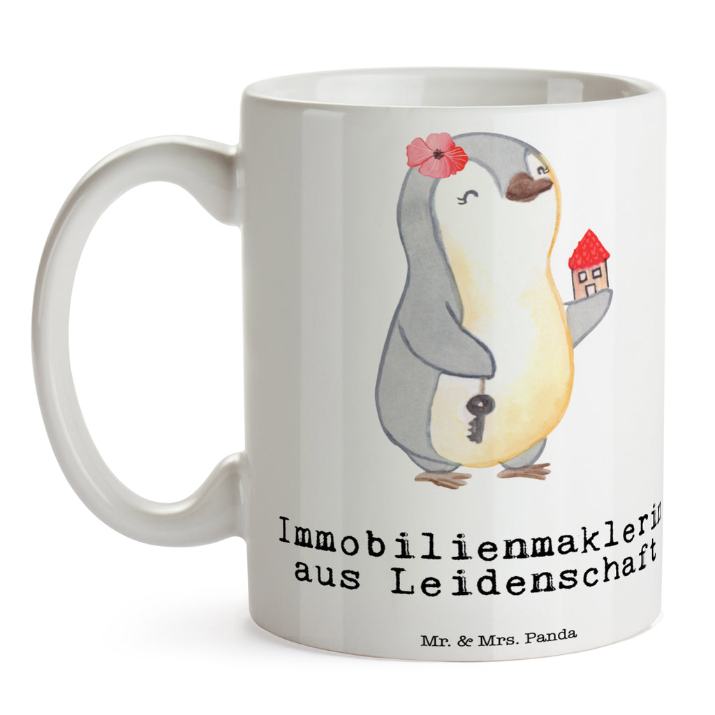 Tasse Immobilienmaklerin aus Leidenschaft Immobilienmaklerin, Immobilienhändlerin, Immobilienkauffrau, Immobilienbüro, Ausbildung Becher, Kaffeetasse, Kaffeebecher, Tee, Frühstück, Büro  Beruf, Ausbildung, Jubiläum, Abschied, Rente, Kollege, Kollegin, Geschenk, Schenken, Arbeitskollege, Mitarbeiter, Firma, Danke, Dankeschön