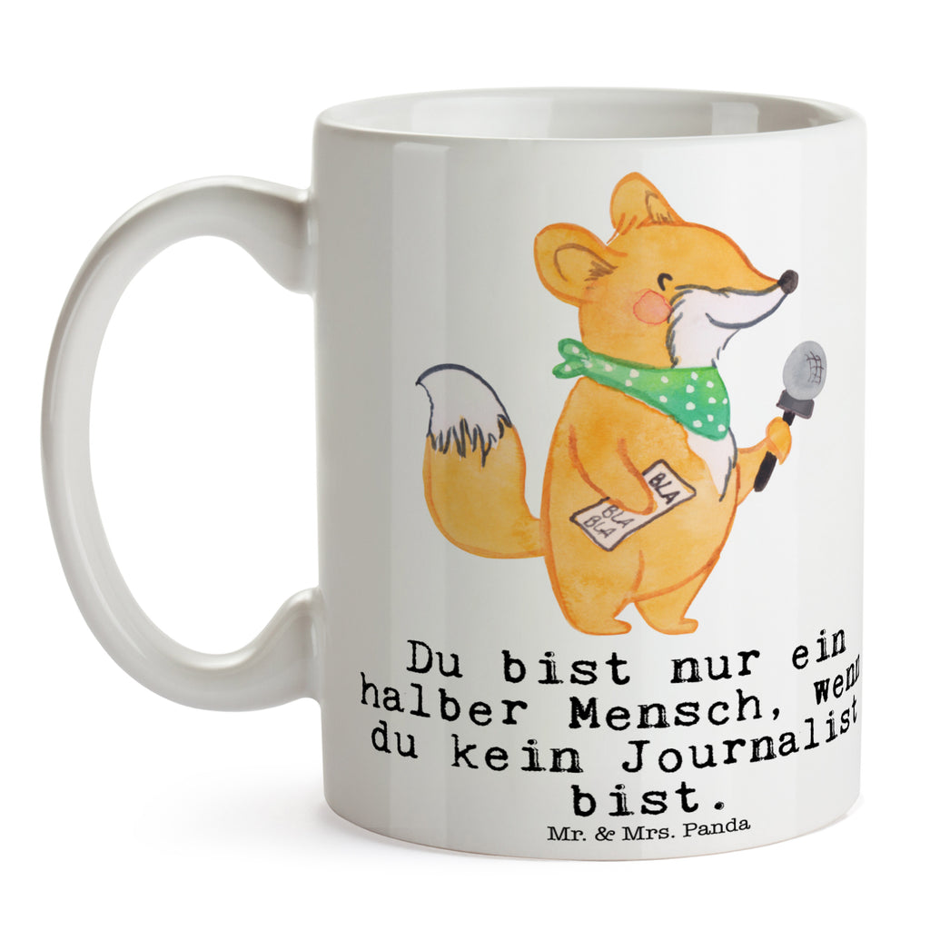 Tasse Journalist mit Herz Journalist, Reporter, Redakteur, Pressebüro, Ausbildung  , Studium Becher, Kaffeetasse, Kaffeebecher, Tee, Frühstück, Büro  Beruf, Ausbildung, Jubiläum, Abschied, Rente, Kollege, Kollegin, Geschenk, Schenken, Arbeitskollege, Mitarbeiter, Firma, Danke, Dankeschön