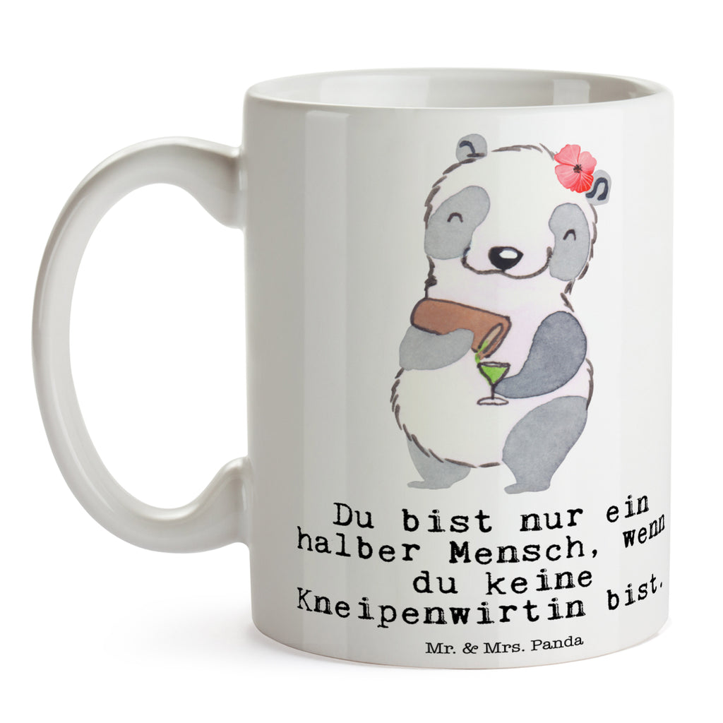 Tasse Kneipenwirtin mit Herz Kneipenwirtin, Gastwirtin, Gaststätte, Kneipe, Eröffnung, Barkeeperin, Rum, Bar Becher, Kaffeetasse, Kaffeebecher, Tee, Frühstück, Büro  Beruf, Ausbildung, Jubiläum, Abschied, Rente, Kollege, Kollegin, Geschenk, Schenken, Arbeitskollege, Mitarbeiter, Firma, Danke, Dankeschön