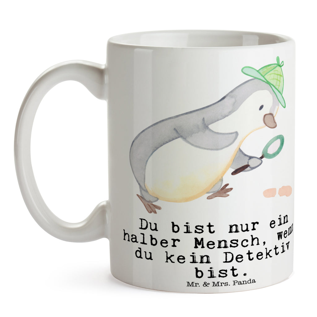 Tasse Detektiv mit Herz Detektiv, Ermittler, Agent, Privatdetektei, Berufsdetektiv, Wirtschaftsdetektei, Detektivausbildung,Spurensuche Becher, Kaffeetasse, Kaffeebecher, Tee, Frühstück, Büro  Beruf, Ausbildung, Jubiläum, Abschied, Rente, Kollege, Kollegin, Geschenk, Schenken, Arbeitskollege, Mitarbeiter, Firma, Danke, Dankeschön